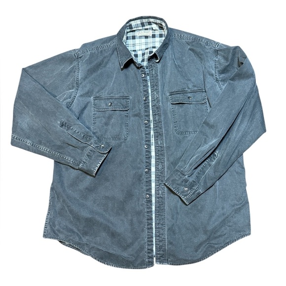 L.L. Bean Other - Vintage L.L. Bean Distressed Flannel-Lined Canvas Shirt Jacket XL Made in USA